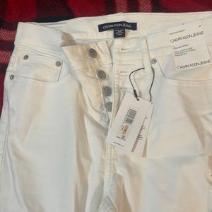 White Calvin Klein Jeans, new with tags